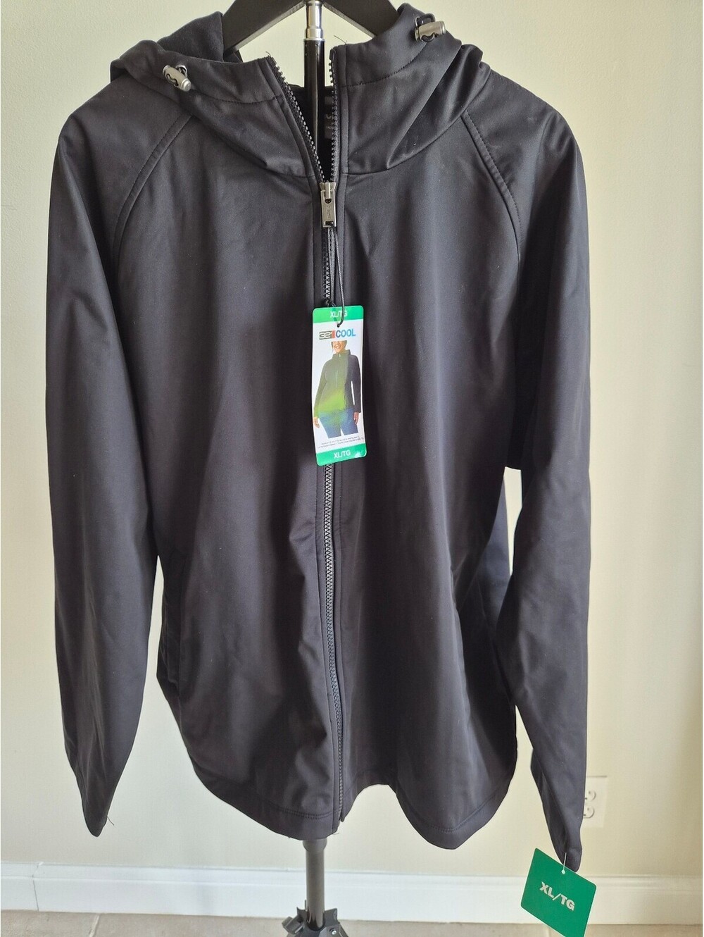 32 Degrees Cool Women's Black Full Zip Hoodie Jacket XL 0310
